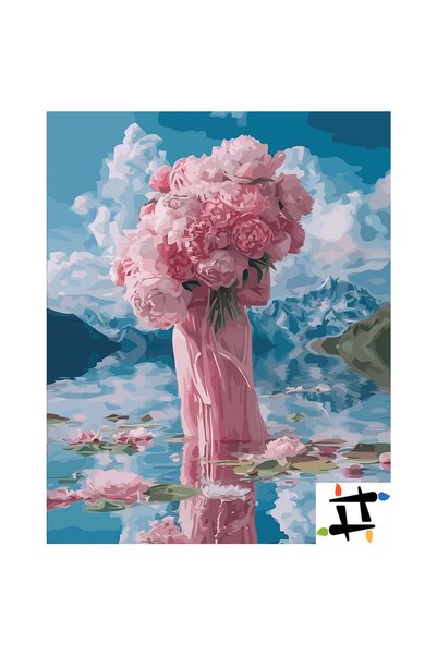 Painting-numbers Set pictura pe numere Visul lacului de cristal 6485, panza p...