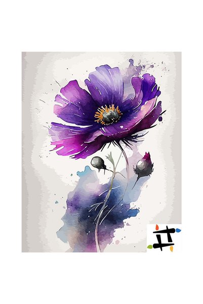 Painting-numbers Set pictura pe numere Liniste in tonuri de indigo 6471, panz...
