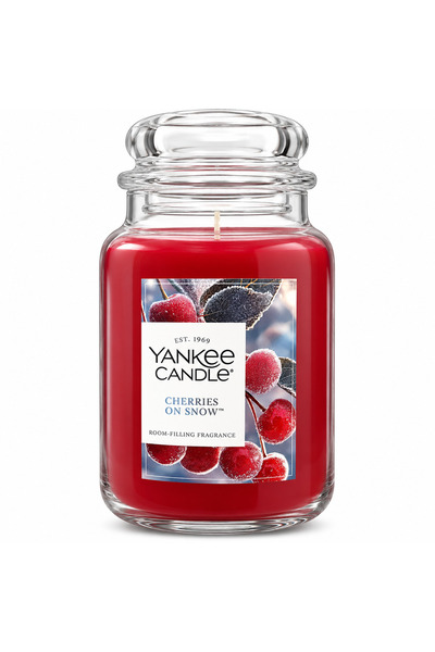 Cherries On Snow Büyük Kavanoz Mum 22 oz 623,7 g