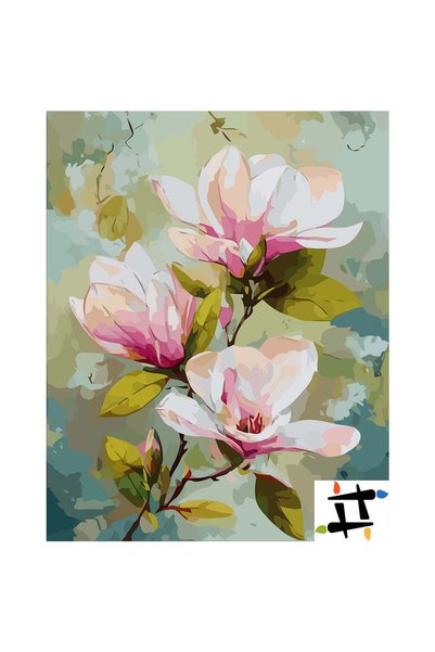 Painting-numbers Set pictura pe numere Visul Magnoliei 6641, panza pe rama le...