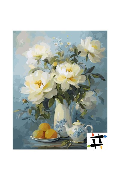 Painting-numbers Set pictura pe numere Ceaiul de la Fereastra 6631, panza pe ...