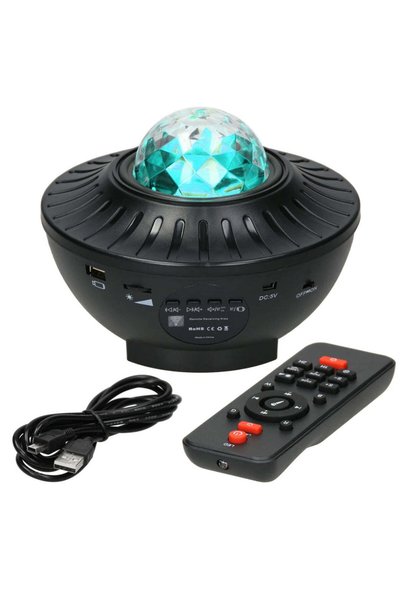 FOXMAG24 Proiector de lumină LED Galaxy Star, telecomandă, USB, Bluetooth, negru