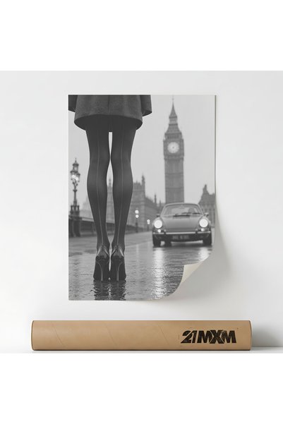 21mxm Poster Decorativ Tematică Fashion & Travel Urban - 'London Style', Mate...