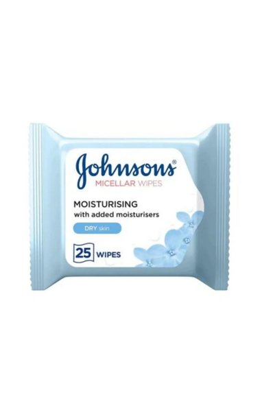 Johnson مناديل إزالة المكياج من ' - 25 منديل ميسيلار مرطب للبشرة الجافة v3