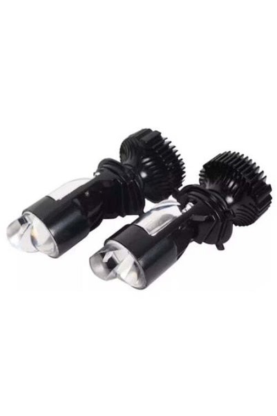 FOXMAG24 Set de 2 becuri auto H4, Bi-LED, 2 faze, 10000 lm, alb rece, 100W, n...