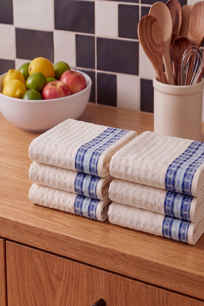 Zühre Home Set of 6 Waffle-Weave Kitchen and Hand Towels, Dish Towels | Highl...