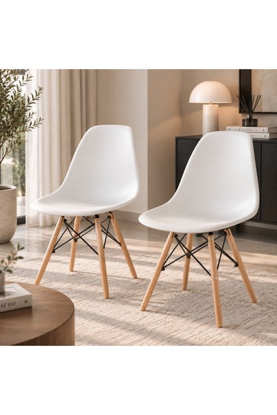PixelsFurniture مجموعة كراسي خشبية بلاستيكية مكونة من 2 قطع من بكسل الأثاث - ...