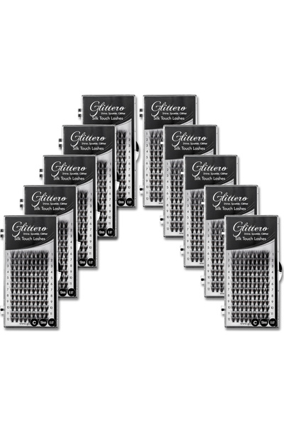 Glittero Set 10 cutii Gene False Din Matase Silk Touch Lashes marimea M