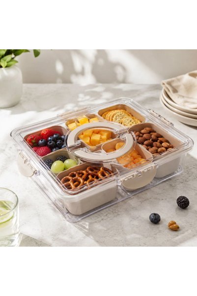 Belora Casserole with 8 Compartments and Transparent Lid