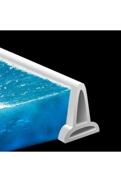 X SPRING Water Barrier Strip, 2M Foldable Bath Shower Dam Barrier, Non-Slip W...