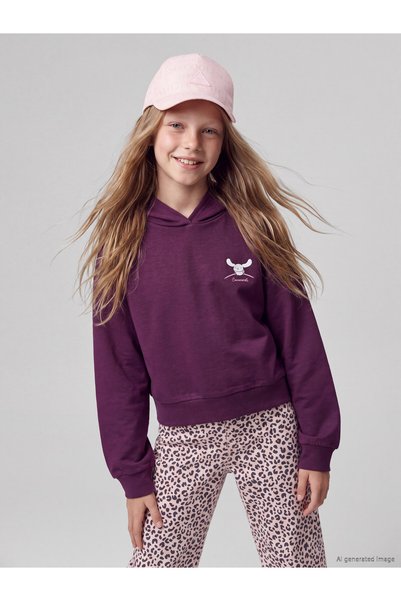 LC Waikiki Lcw Kids Cinnamoroll Printed Soft Touch Sweatshirt with Nevavm Des...