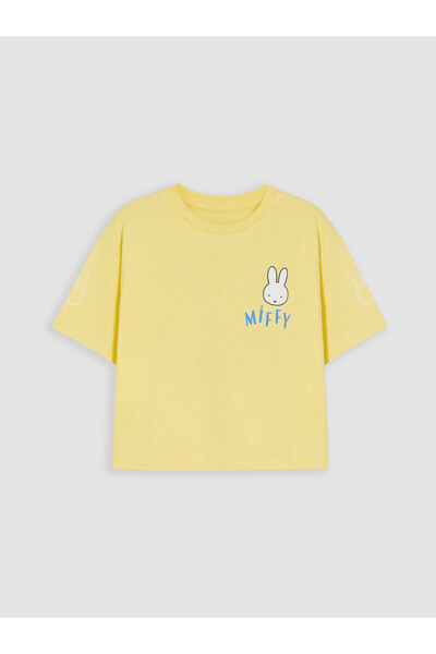 LC Waikiki Lcw Kids Yellow Jersey Printed Loose & Oversized Short-Sleeve T-Sh...