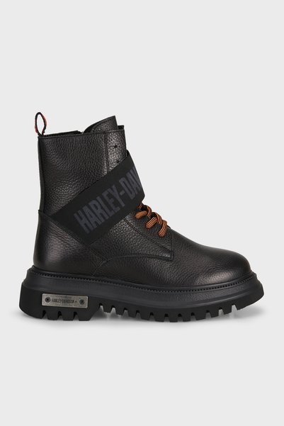 Harley Davidson Becki Bağcıklı Fermuarlı Deri Bot Kadın BOT 021G100554 CTN