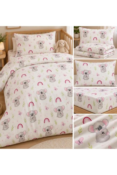 LUMİBABY BUTİK طقم مفروشات أطفال مصنوع من قماش قطني 100%. يتكون من 4 قطع مع م...