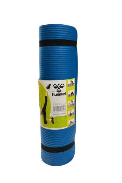 hummel NBR 10 mm Pilates prostirka sa trakom za nošenje, joga prostirka, plava.