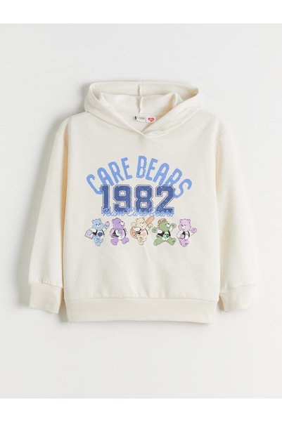 LC Waikiki Lcw Kids Ecru Hooded Sweatshirt with Care Bears Print, a Product o...