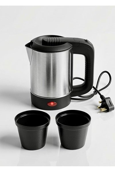 Generic Mini Travel Kettle with 2 Cups, Water Kettle for Travel, Hotel, Offic...