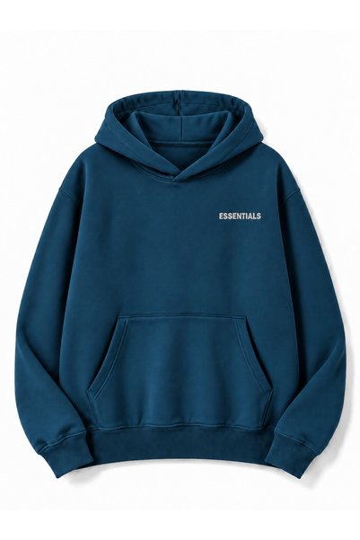Boi Oversized Hooded Essential Es 404 Sweatshirt, Unisex, Loose-Fit Hoodie.