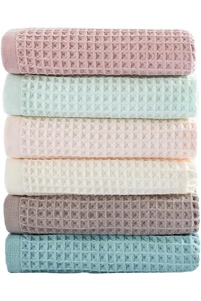 TERRIFI 6 Pack Waffle Weave Dish Cloths – 13x13 Inch 100% Cotton Kitchen Towe...