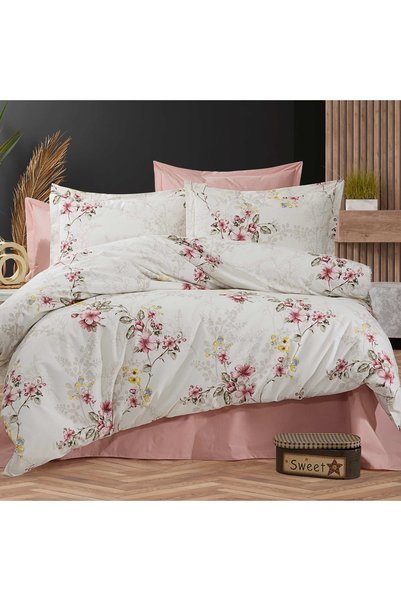 Ralex Lenjerie pat Ranforce Cotton Pro Bumbac 100%, King Size cu husă, 6 pies...