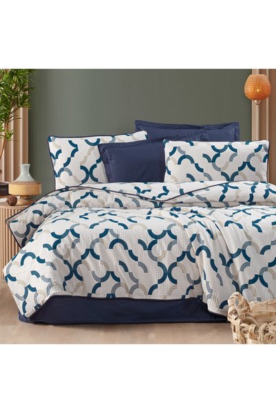 Ralex Double bed linen Crepe 100% Cotton, bed Bed Sheet 200x230 cm, Duvet 180...