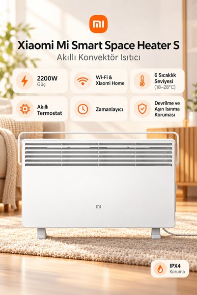 Xiaomi Mi Smart Space Heater S 2200W Akıllı Konvektör Isıtıcı WiFi Termostatl...
