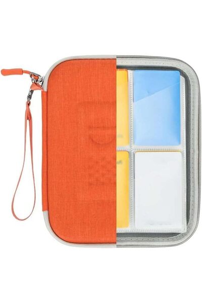 ALMEKAQUZ Portable Binder Holder with 120 Pockets Storage Case