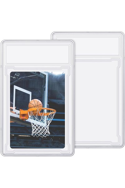 TERRIFI 2-Pack Clear Acrylic Trading Card Holder Sleeves with Label Slots –St...