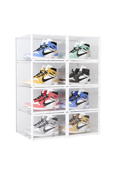 Generic Shoe Organizer Shoe Storage Box, Clear Stackable Shoes Organizer for ...