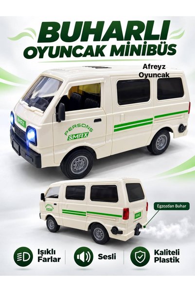 afreyz oyuncak Oyuncak Minibüs Sesli Işıklı Açılabilir Kapılı Buharlı Oyuncak...