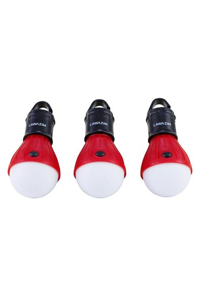 Lawazim 3-Piece LED Tent Light - Yellow - Portable Camping Lantern with Hangi...