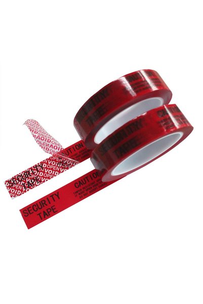 TamperSeals Group 2 لفة من شريط التأمين المقاوم للعبث (أحمر 1" × 55 ياردة × 2...
