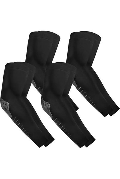 AZONEE 4 Pairs UV Sun Protection Arm Sleeves for Men and Women, UPF 50+ Cooli...