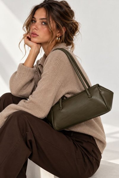 çantamgelsin kadın orta boy omuz çantası yumuşak deri görünümlü günlük ve şık shopper çanta