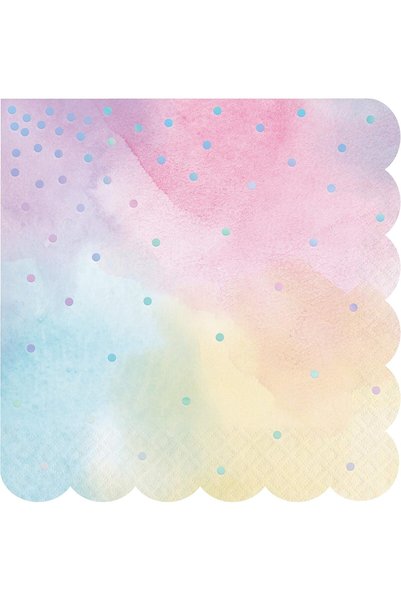 Creative Converting Luncheon Napkins 16 Pieces Set, Iridescent