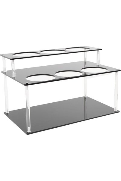 GENERAL Coffee Syrup Organizer, 2 Tier Acrylic Rack, Fits 8.4cm