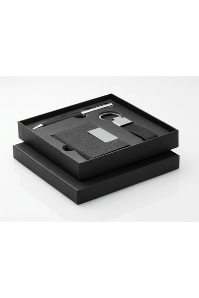 JOY CREATIVE Set cadou 3 piese: pix metalic, breloc si suport carduri din RPE...