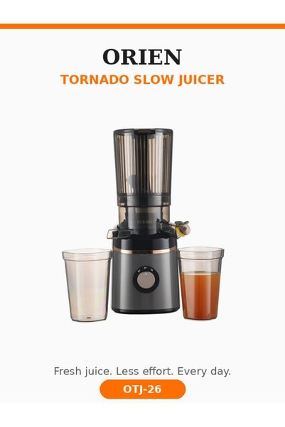 Generic Brand Orien Tornado OT-J-28 Slow Juicer, 250W Spiral Auger, Juice & P...
