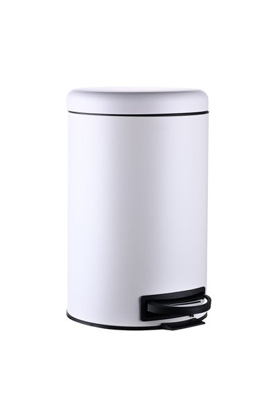 Relaxdays Trash Can, White, 12 l