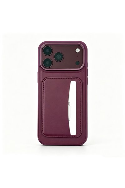 zore iPhone 18 Pro Case with Card Holder and Raised Camera Edge, Silicone, Gcmp.