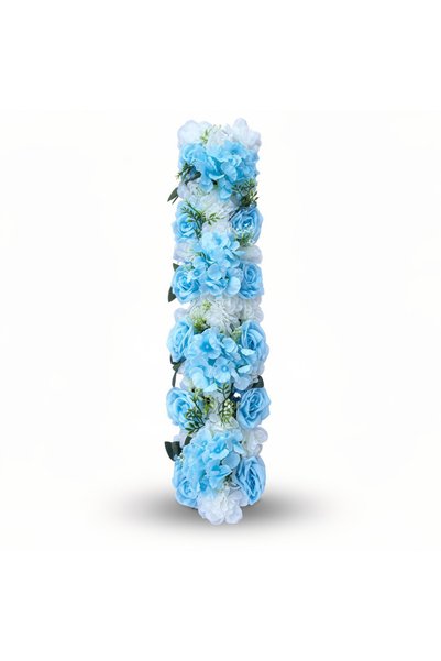 Ruyidecor Arc floral artificial decorativ, 88x12 cm, albastru