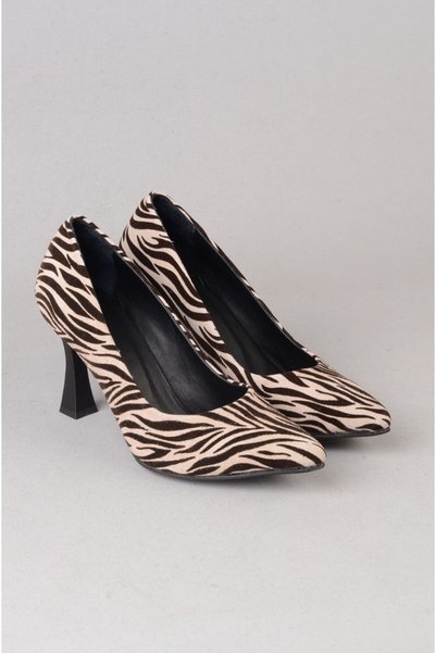 SEÇ KUNDURA SEÇ 861 PANTofi cu toc stiletto din piele naturală (9 cm) ZEBRA