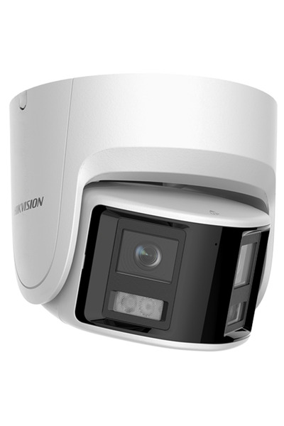 Hikvision Cameră IP turret 4MP DS-2CD2347G2P-LSU-SL, panoramă 180 grade, colo...
