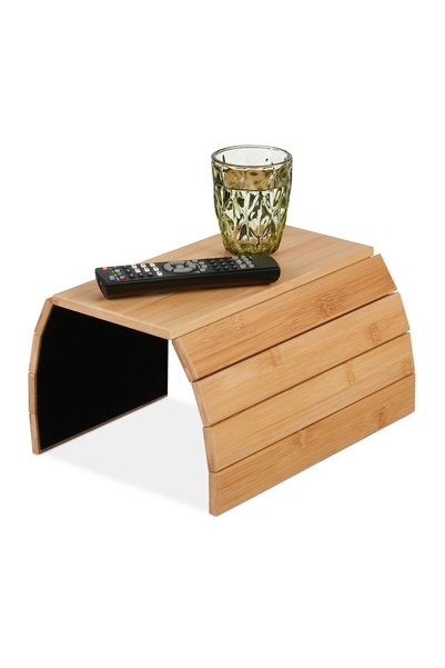 Relaxdays Suport pentru brațul canapelei, multifuncțional, bambus, 1 x 48 x 3...