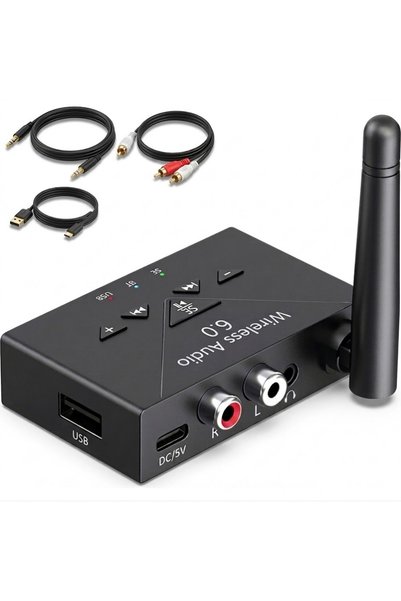 TECHSTAR J300 Δέκτης Ήχου Bluetooth 6.0 με Μικρόφωνο, 3.5 mm AUX, RCA, Αναπαρ...