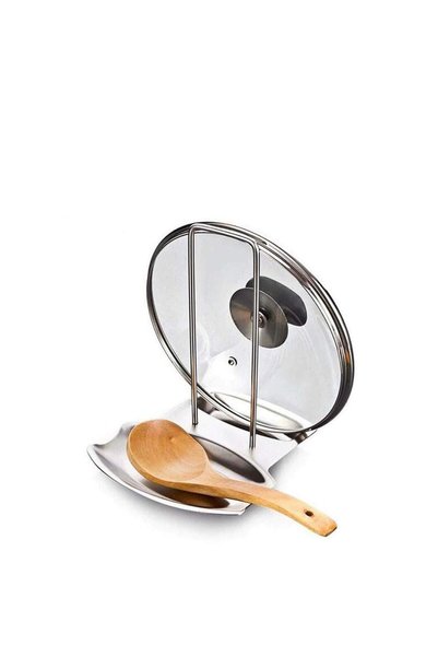 GENERAL Stainless Steel Spoon and Lid Rest Stand Holder Kitchen Utensil Heat-...