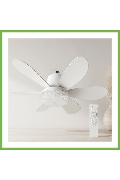 Bezos Kumandalı 2in1 Tavan Vantilatör Avize 52 cm - 6 Kanat, 3 Hız UMT