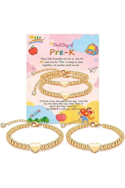 TERRIFI Back to School Mommy and Me Bracelets for Pre-K, Back to School Brace...