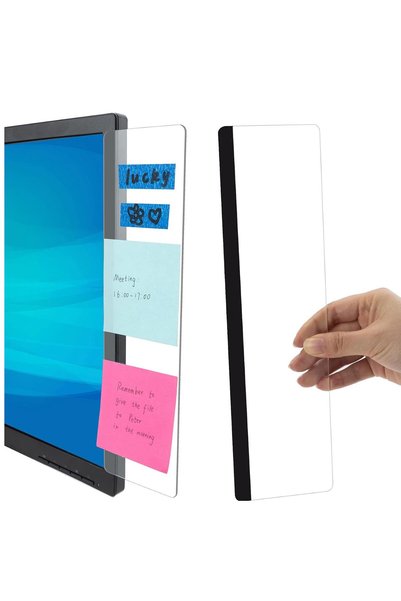 X SPRING Computer Monitor Memo Board, 2pcs Monitor Memo Board, Transparent Mo...