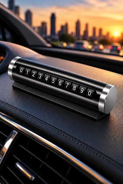 VIVOHOME In-Car Parking Phone Number Display, Adhesive, Rotating Digits, Styl...